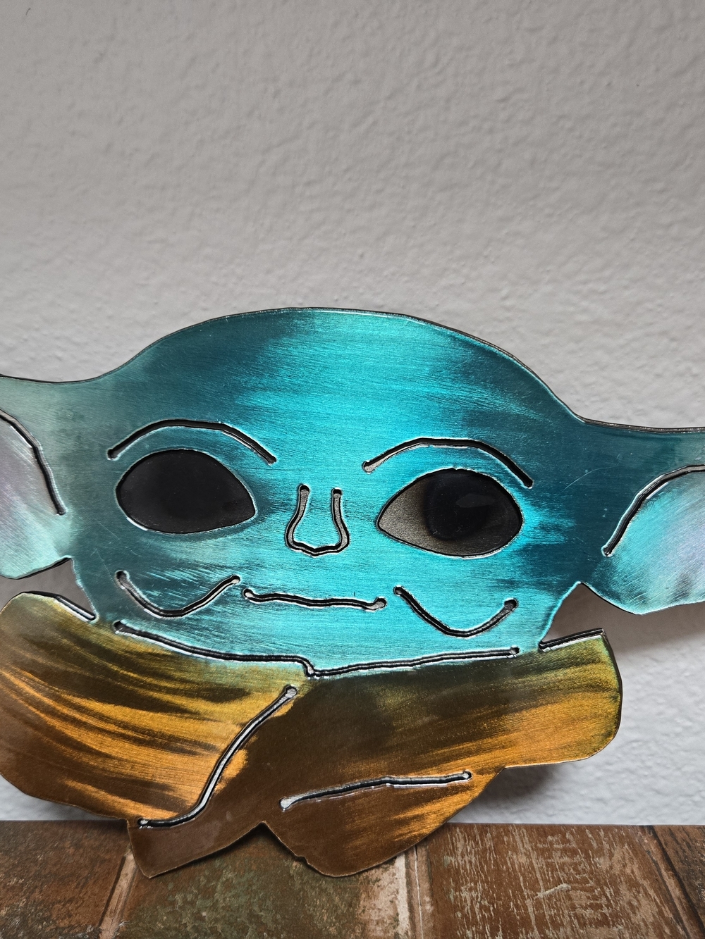 Handmade Star Wars Grogu The Child Metal Steel Fabrication Wall Art